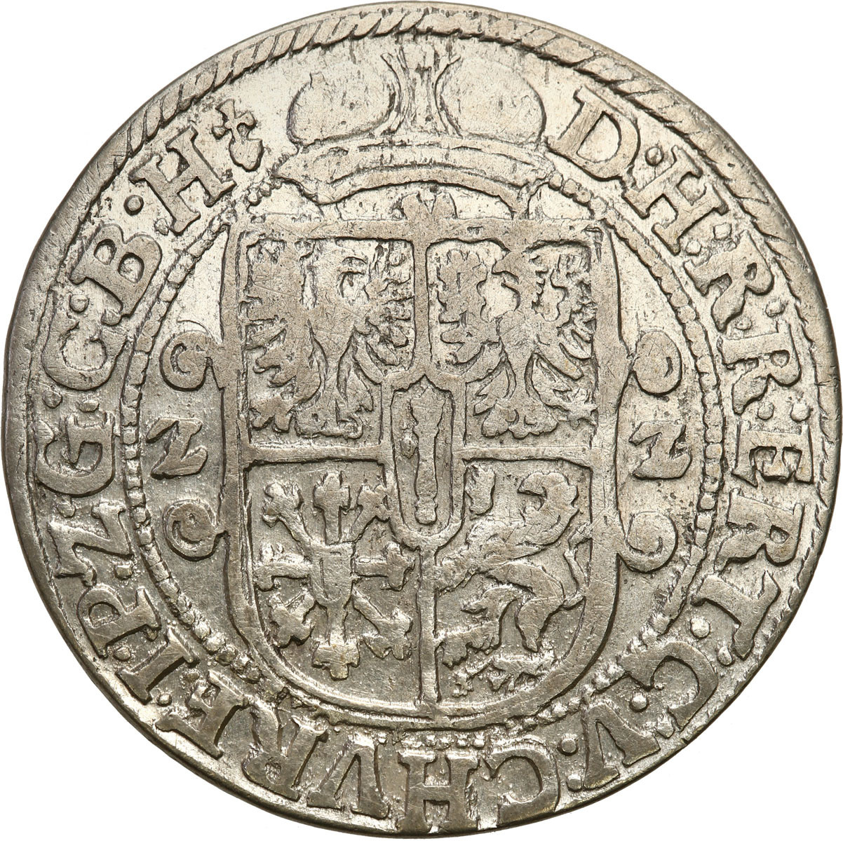 Prusy Książęce. Jerzy Wilhelm. Ort (18 groszy) 1622,  Królewiec - z błędem WILHEL - RZADKOŚĆ R3